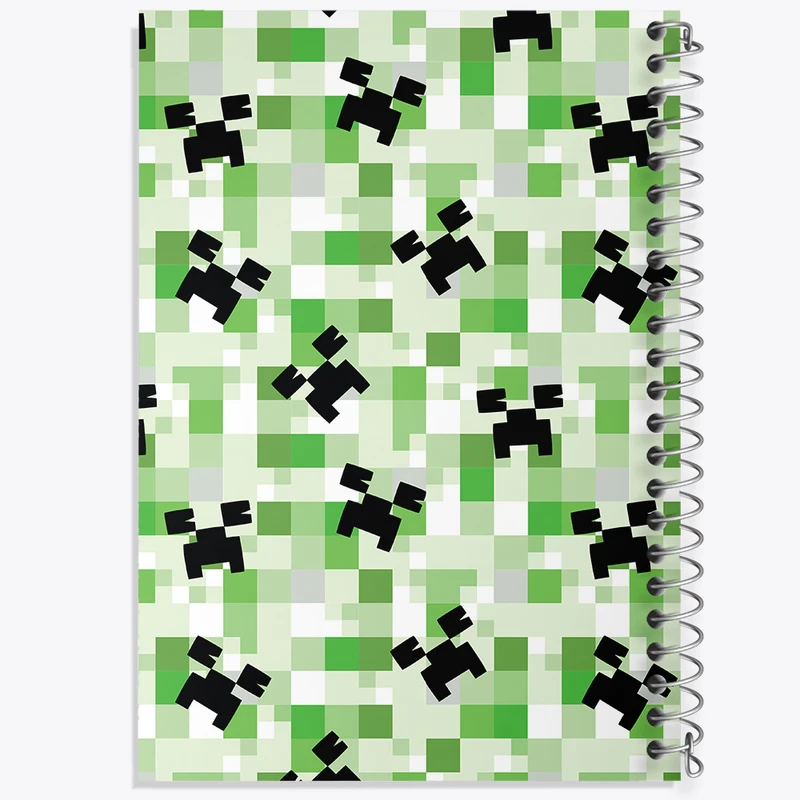 دفتر ژورنال نویسی 50 برگ خندالو مدل نقطه ای طرح ماینکرافت (Minecraft) کد N544