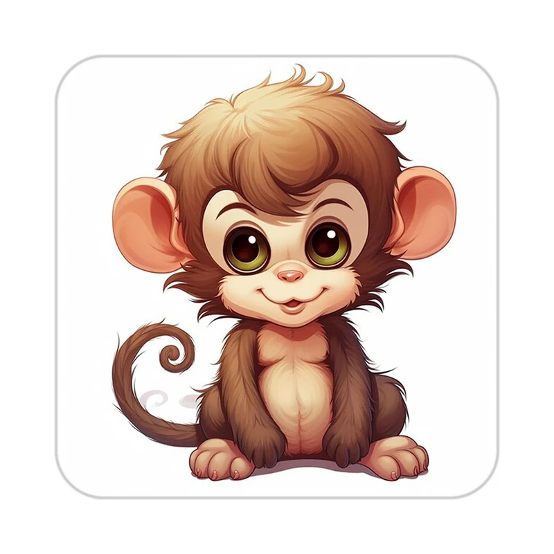 زیر لیوانی کاکتی طرح حیوانات کارتونی مدل mp28301