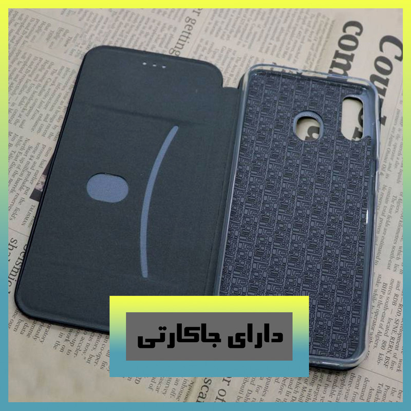 کیف کلاسوری تام قاب مدل مگنتی طرح چرم مناسب برای گوشی موبایل سامسونگ Galaxy J3 2016 / J310