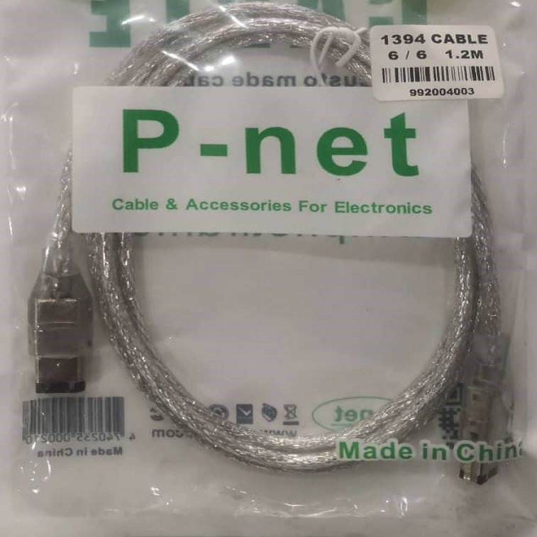 کابل رابط فایروایر 6 پین به 6 پین پی نت
 مدل IEEE1394 طول 1.2 متر