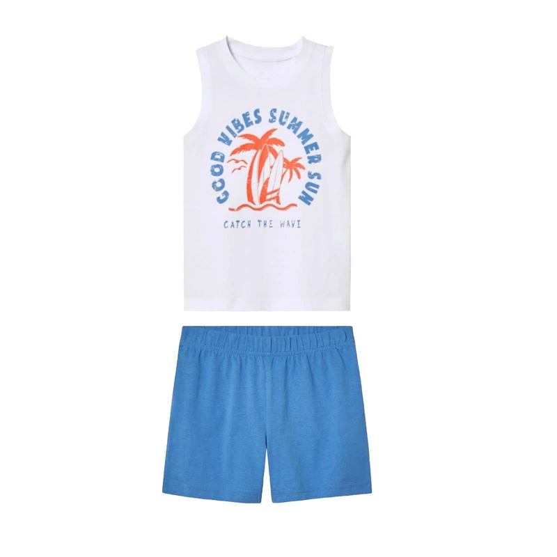 ست تاپ و شلوارک راحتی پسرانه لوپیلو مدل NZ 1444