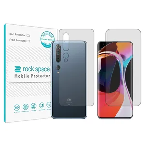 Rockspace transparent screen protector HyGEL model suitable for Xiaomi Mi 10 5G mobile phone with back protector