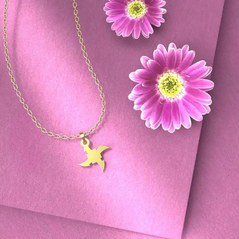 گردنبند طلا 18 عیار زنانه مدوپد مدل ستاره کد A2-1-1247