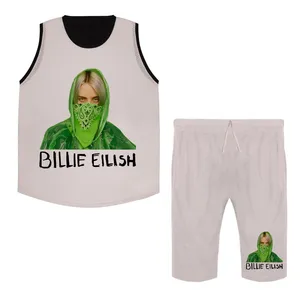 ست تاپ و شلوارک مردانه طرح billie eilish کد st19