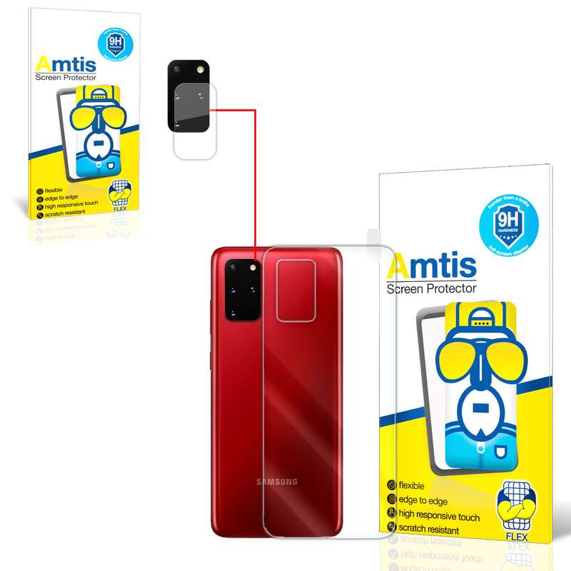 محافظ لنز دوربین امتیس مدل sus مناسب برای گوشی موبایل سامسونگ GALAXY S20 PLUS به همراه محافظ پشت گوشی