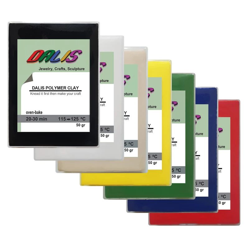 خمیر مجسمه سازی پلیمری دالیس کد D1000 بسته 7 عددی