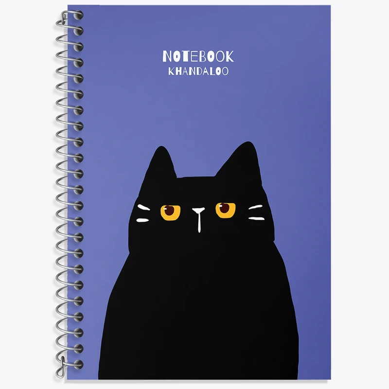 دفتر زبان 50 برگ خندالو مدل سه خط طرح گربه کیوت کد N1311