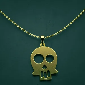 گردنبند طلا 18 عیار زنانه مدوپد مدل جمجمه کد K2-1-1051