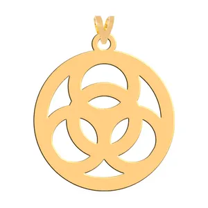 آویز گردنبند طلا 18 عیار زنانه فرشته مدل اسلیمی WNL-000020