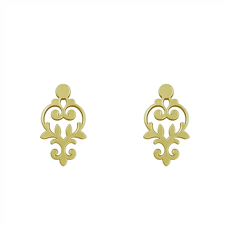 گوشواره طلا 18 عیار زنانه مدوپد مدل هندسی کد GA1-15149