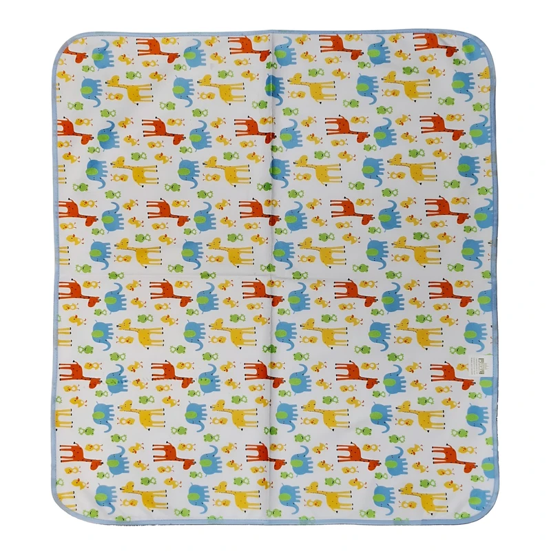 زیرانداز تعویض نوزاد مدل مخملی طرح حیوانات رنگی