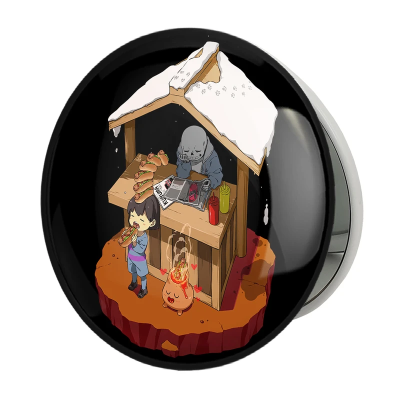 آینه جیبی خندالو طرح بازی آندرتیل (Undertale) مدل تاشو کد 31734