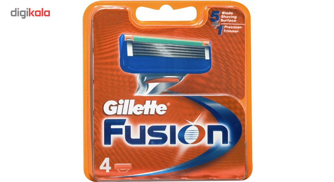 تیغ یدک ژیلت مدل Fusion بسته 4 عددی