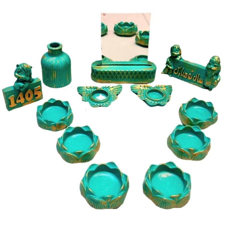 ست هفت سین طرح گل مجموعه 12 عددی