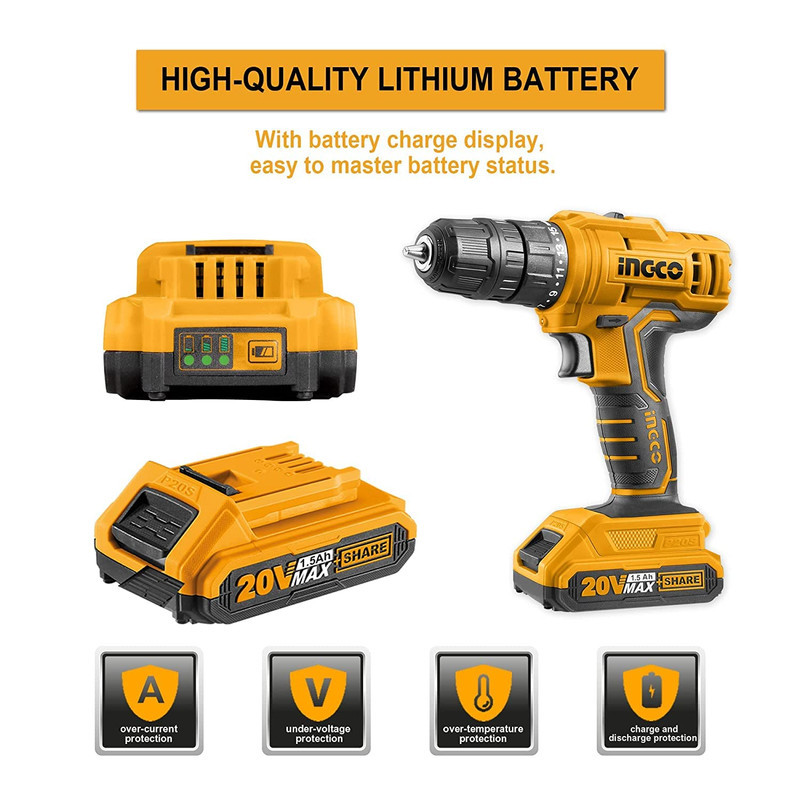 دریل پیچ گوشتی شارژی اینکو مدل CD-LI-20028 دریل پیچ گوشتی شارژی اینکو مدل CD-LI-20028