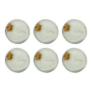 شمع وارمر مدل گل بومادران مجموعه 6 عددی