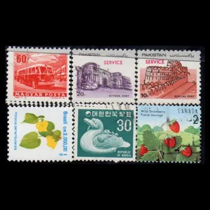 تمبر یادگاری مدل خارجی مجموعه 6 عددی 