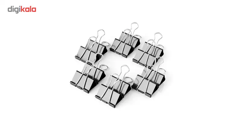 گیره کاغذ سایز 25 میلی متری مدل 049 - بسته 12 عددی