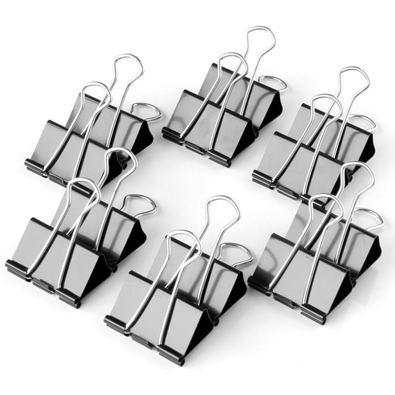 گیره کاغذ سایز 51 میلی متری مدل 048 - بسته 12 عددی