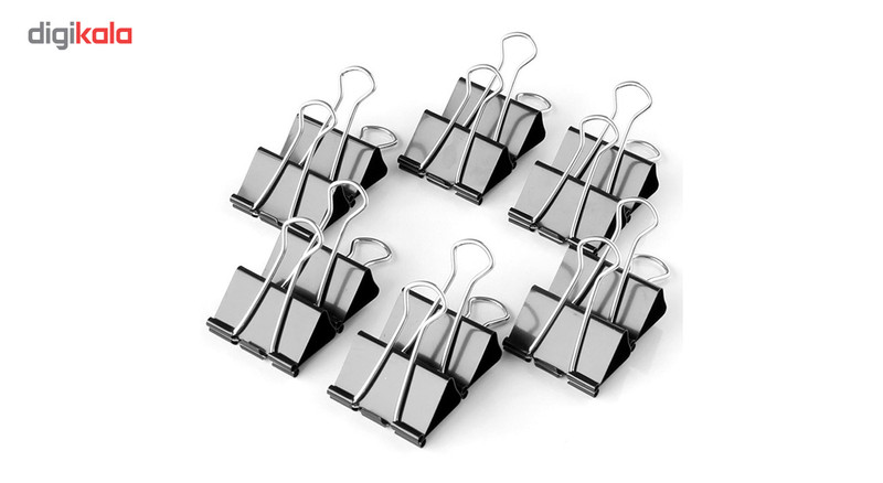 گیره کاغذ سایز 51 میلی متری مدل 048 - بسته 12 عددی