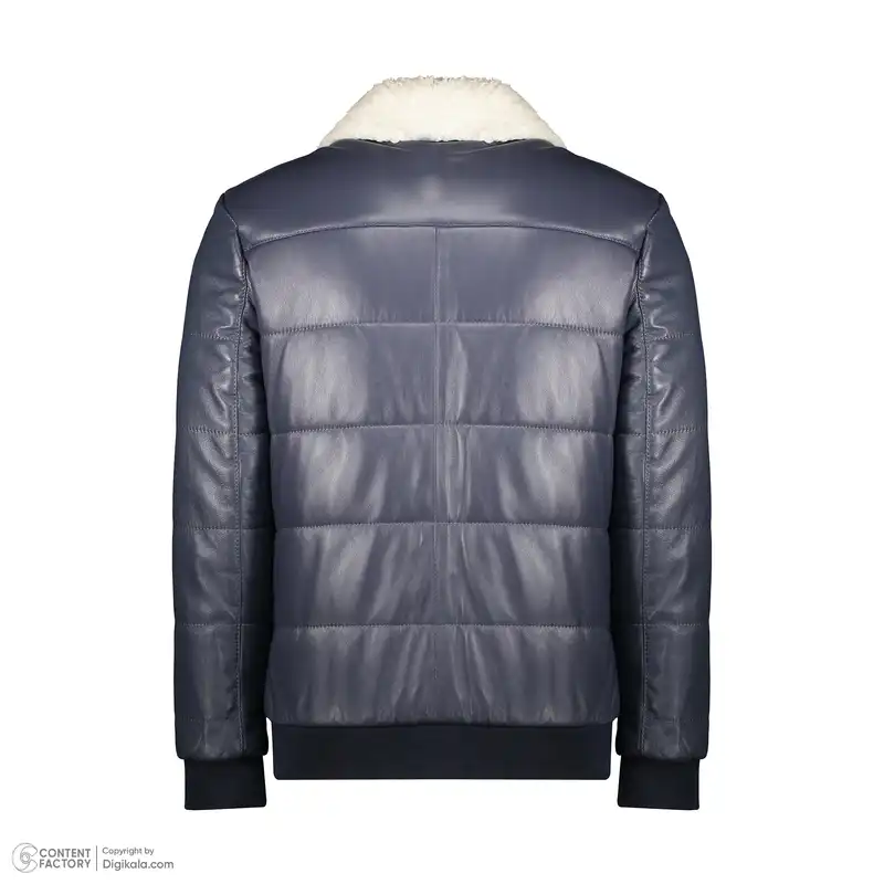 کت چرم مردانه چرم مشهد مدل k0627-030 رنگ سرمه ای