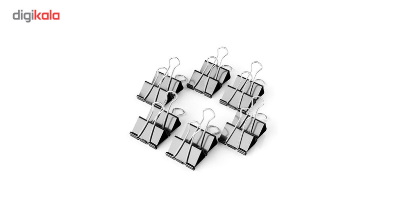 گیره کاغذ سایز 19میلی متری مدل 043 - بسته 12 عددی