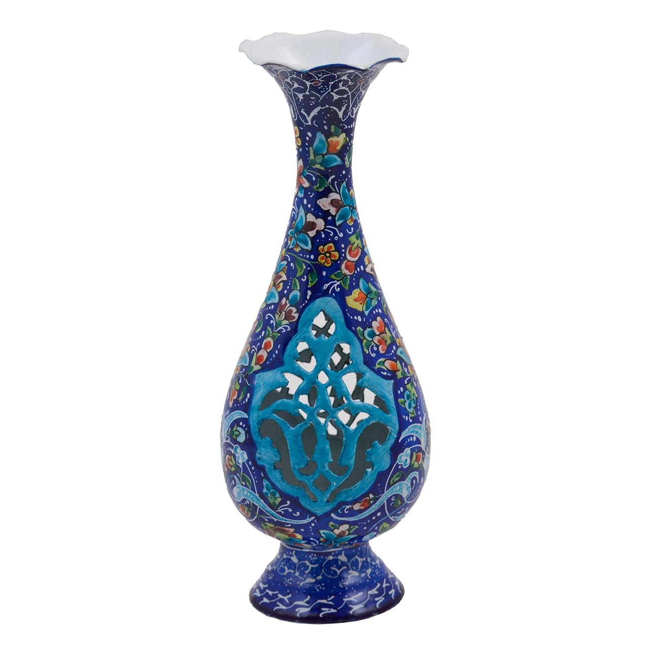 گلدان میناکاری مسی رستا طرح 176-12-102