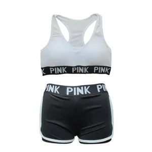 ست نیم تنه و شلوارک ورزشی اکسیژ مدل Pink03