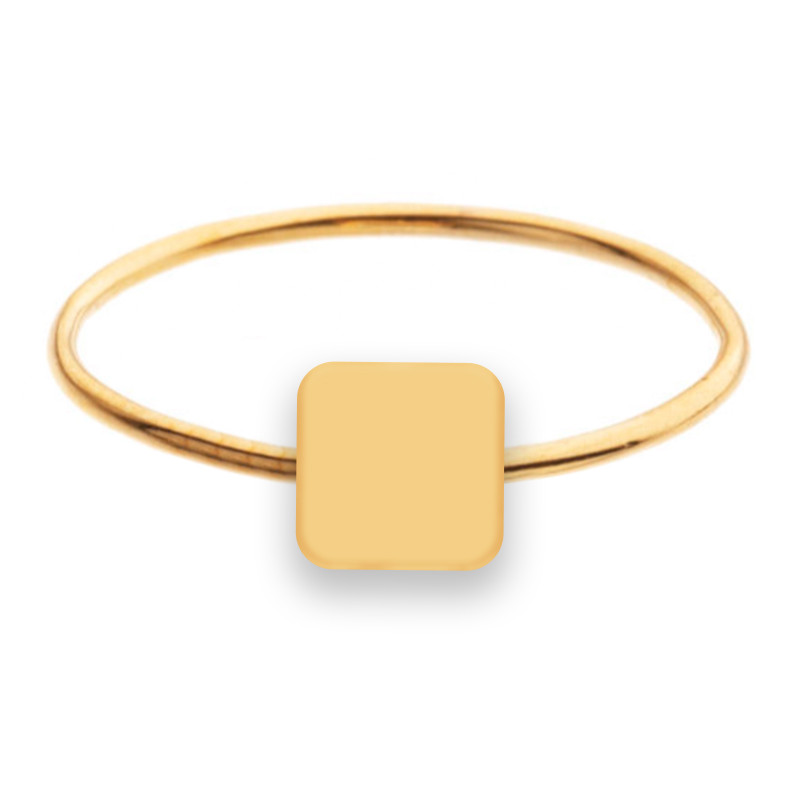 انگشتر طلا 18 عیار زنانه کرابو مدل مربع مینیمال Ka-105