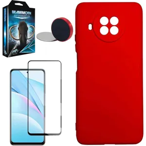 کاور ماموت مدل سیلیکونی مناسب برای گوشی موبایل شیائومی MI 10T Lite به همراه محافظ صفحه نمایش و سکه هولدر مگنتی و پایه نگهدارنده گوشی