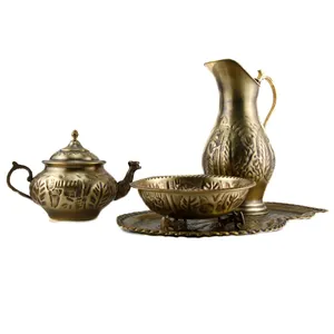  ست 4 پارچه دکوری  قلمزنی مدل قلم آنتیک