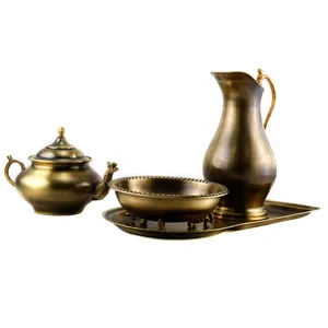 ست ظروف قلمزنی 4 پارچه مدل ساده