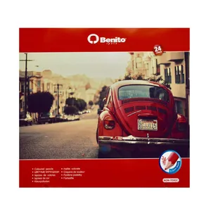 مداد رنگی 24 رنگ بنیتو مدل ماشين