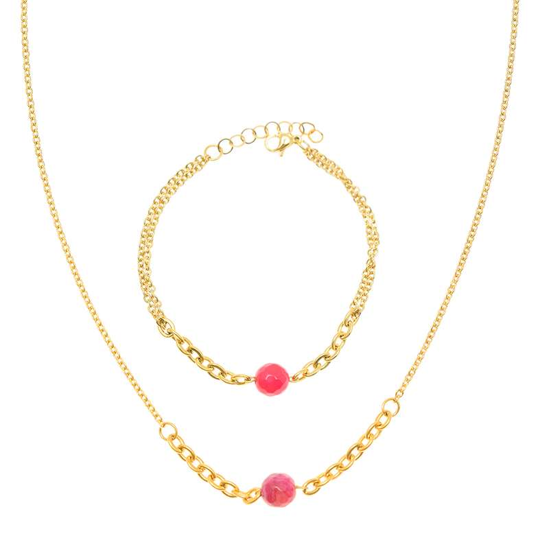 نیم ست زنانه دلنار گالری مدل سنگ عقیق P نیم ست زنانه دلنار گالری مدل سنگ عقیق P