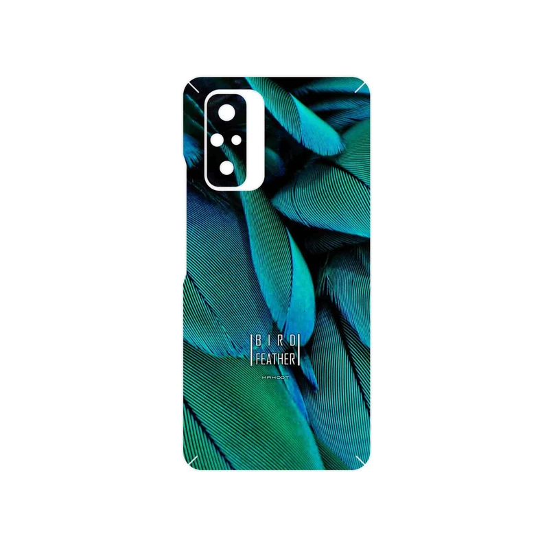 برچسب پوششی ماهوت مدل Green Feather مناسب برای گوشی موبایل شیائومی Redmi Note 10 Pro