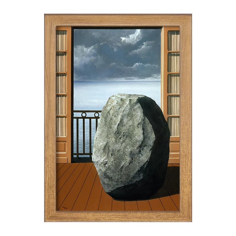 تابلو خندالو مدل نقاشی جهان نامرئی اثر رنه ماگریت کد F12443