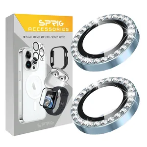 محافظ لنز دوربین اسپریگ مدل Ring Metal Shine مناسب برای گوشی موبایل اپل Iphone 12