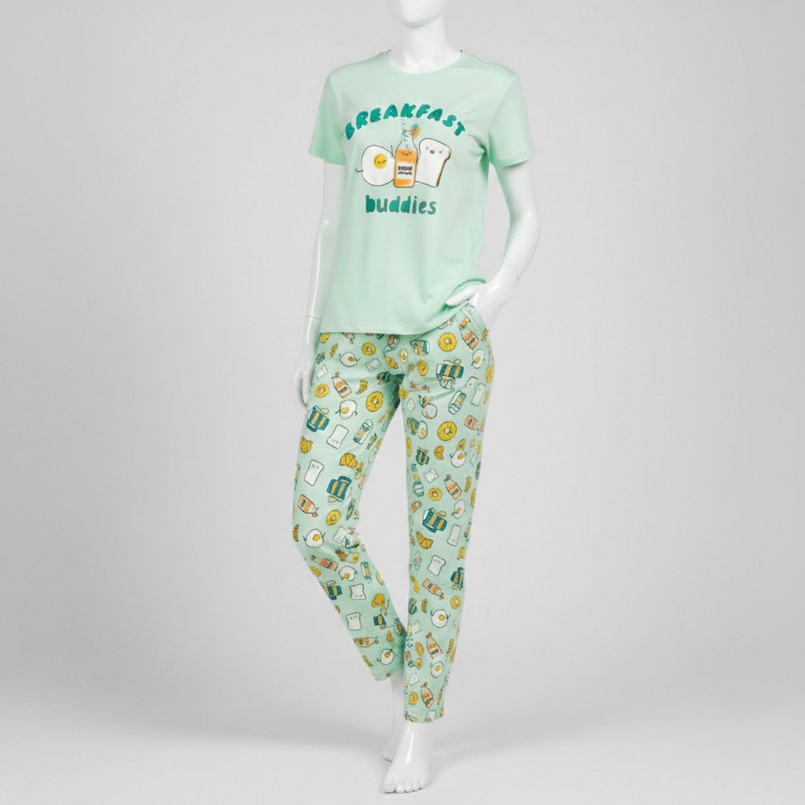 ست تی شرت آستین کوتاه و شلوار زنانه مادر مدل Maya - - 1