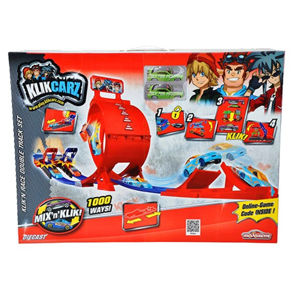 کیت ماشین بازی ماژورت مدل Klik N Race Double Track Set کد 212050106