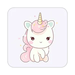 زیر لیوانی کاکتی طرح اسب تک شاخ و یونیکورن مدل mp32170