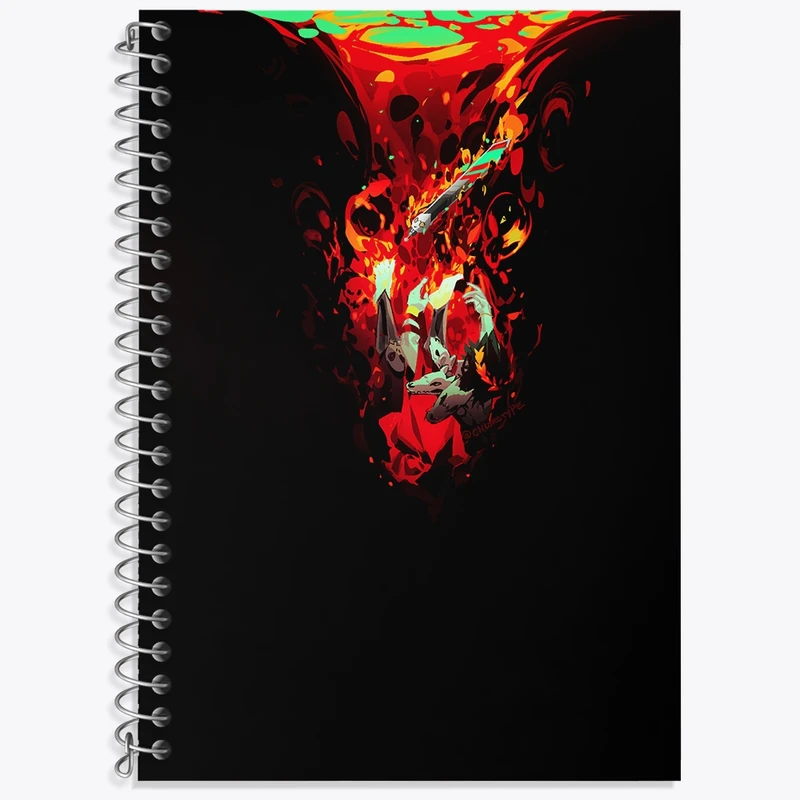 دفتر زبان 50 برگ خندالو مدل سه خط طرح بازی هادس (Hades) کد 32844