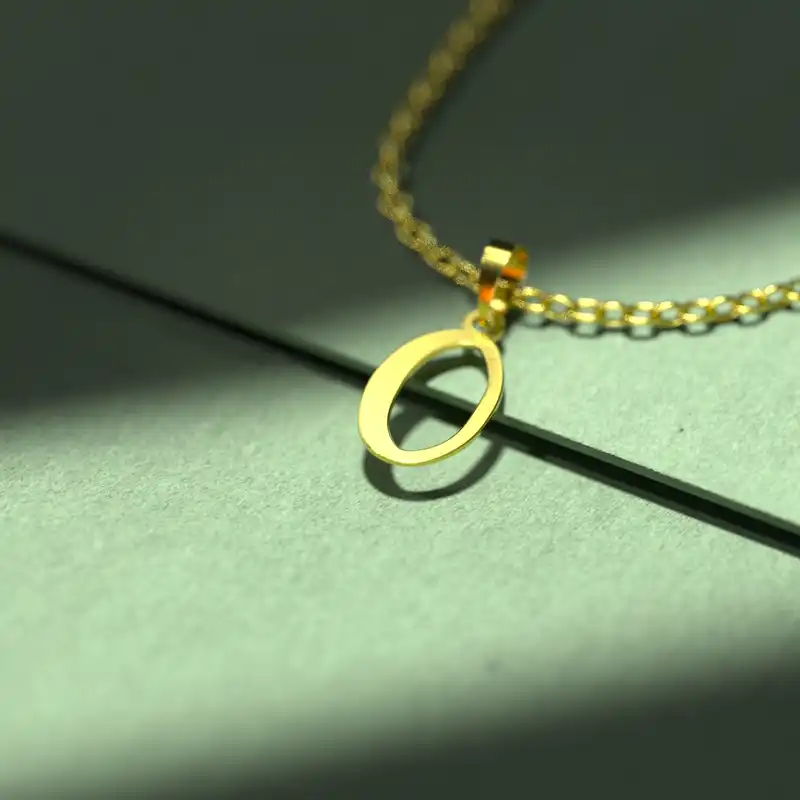 گردنبند طلا 18 عیار زنانه مدوپد مدل حرف O کد H3-1-1353