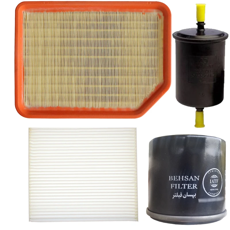 فیلتر روغن بهسان فیلتر مدل Zooti مناسب برای آریو Z300 به همراه فیلتر هوا و فیلتر بنزین و فیلتر کابین