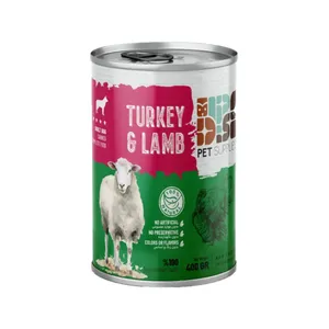 کنسرو غذای سگ دی پی اس مدل نچرال طعم بوقلمون، بره وزن ۴۰۰ گرم