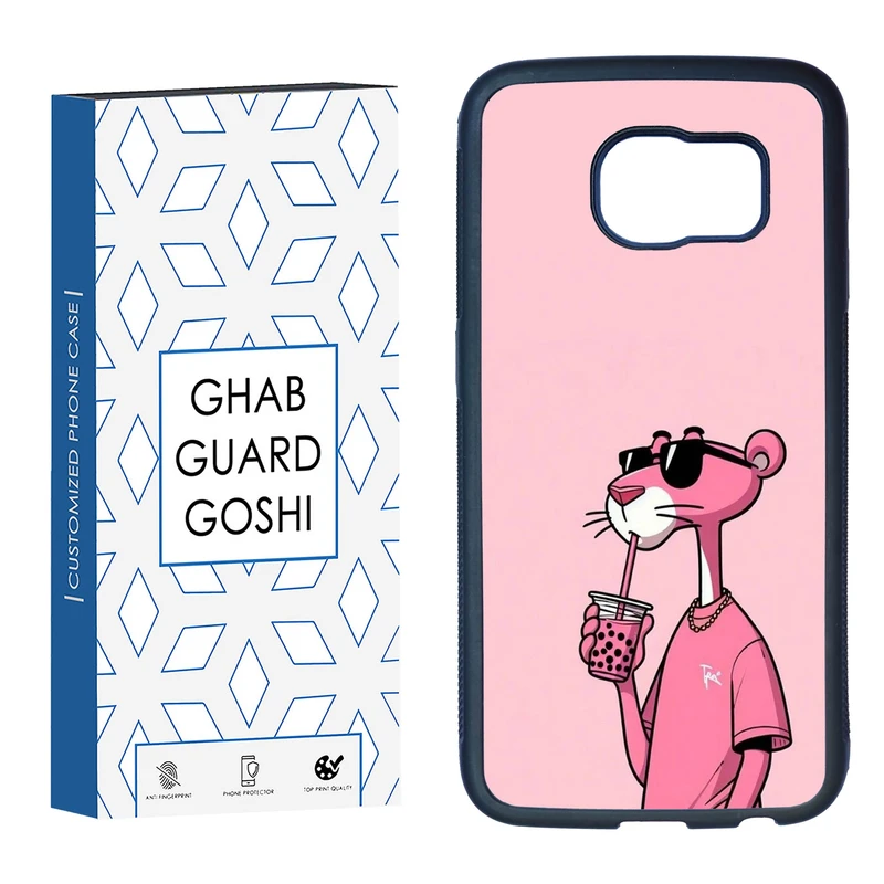 کاور قاب گارد گوشی طرح پلنگ صورتی کد TPU-213 مناسب برای گوشی موبایل سامسونگ Galaxy S7