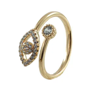 انگشتر زنانه ژوپینگ مدل چشم جهان بین کد AAE-146