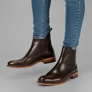 نیم بوت مردانه کرمانی مدل چرم دستدوز طبیعی کد 626