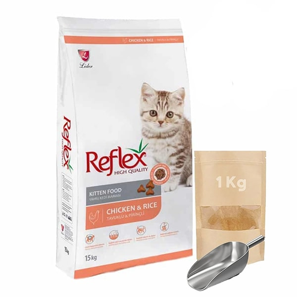 غذای خشک بچه گربه رفلکس مدل kitten وزن یک کیلوگرم