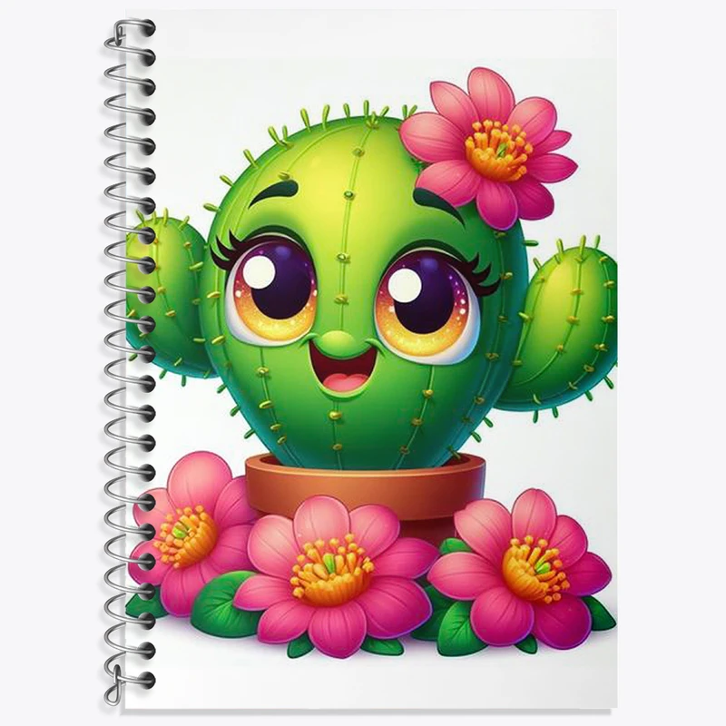 دفتر لغت 50 برگ خندالو طرح کاکتوس کیوت کد N1964