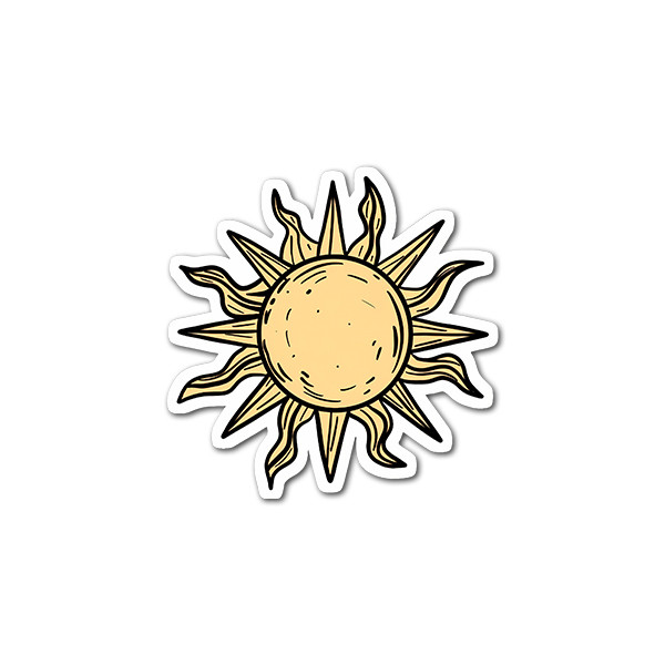 استیکر لپ تاپ و موبایل مدل خورشید